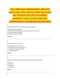 WGU D099 SALES MANAGEMENT OBJECTIVE ASSESSMENT &lpar;OA&rpar; PRACTICE EXAM QUESTIONS AND ANSWERS WESTERN GOVERNORS UNIVERSITY LATEST UPDATE 2026-2027 COMPREHENSIVE OA PREPARATION MATERIAL