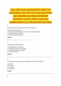 WGU D099 SALES MANAGEMENT OBJECTIVE ASSESSMENT &lpar;OA&rpar; PRACTICE EXAM QUESTIONS AND ANSWERS WESTERN GOVERNORS UNIVERSITY LATEST UPDATE 2026-2027 COMPREHENSIVE OA PREPARATION MATERIAL