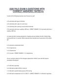 2026 PALS EXAM A QUESTIONS WITH&NewLine;CORRECT ANSWERS &vert; RATED A&plus;