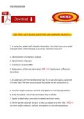 CCRN Peds AACN Exam &ndash; Questions and Answers &lpar;A&plus; Grade&rpar;