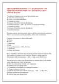 HESI PATHOPHYSIOLOGY ACTUAL QUESTIONS AND &NewLine;VERIFIED ANSWERS WITH EXPLANATIONS LATEST &NewLine;UPDATE 2026-2027