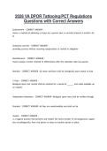 2026 VA DPOR Tattooing&sol;PCT Regulations&NewLine;Questions with Correct Answers