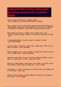 Industrial Electrician study guide Questions and Answers Updated 2026