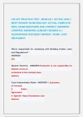 CSI CDT PRACTICE TEST - MODULE 1 ACTUAL 2026 &vert;&vert; &NewLine;MOST RECENT EXAM 2026-2027 ACTUAL COMPLETE &NewLine;REAL EXAM QUESTIONS AND CORRECT ANSWERS &NewLine;&lpar;VERIFIED ANSWERS&rpar; ALREADY GRADED A&plus; &vert; &NewLine;GUARANTEED SUCCESS&excl;&excl; NEWEST  EXAM &vert; JUST &NewLine;RELEASED&excl;&excl;