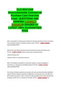CLG 0010 DoD Governmentwide Commercial Purchase Card Overview QUESTIONS AND VERIFIED CORRECT ANSWERS GRADED A&plus; -LATEST 2026-2027- 100- GUARANTEED PASS&period;docx&NewLine;&NewLine;