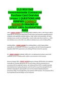 CLG 0010 DoD Governmentwide Commercial Purchase Card Overview Lesson 1 QUESTIONS AND VERIFIED CORRECT ANSWERS GRADED A&plus; -LATEST 2026-2027- 100- GUARANTEED PASS&period;docx&NewLine;&NewLine;