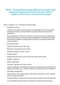 NR565 &ndash; Advanced Pharmacology Midterm Exam Study Guide &vert; Actual study Questions and correct Answers &vert; 2026&sol;27 Updates &vert; 100&percnt; correct &vert; Passed on First Attempt