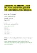 AIRMETHODS PRE HIRE EXAM ACTUAL &NewLine;TEST PAPER 2026 VERIFIED QUESTIONS &NewLine;WITH COMPLETE SOLUTIONS GRADED A&plus; 