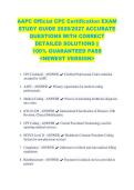 AAPC Official CPC Certification EXAM &NewLine;STUDY GUIDE 2026&sol;2027 ACCURATE &NewLine;QUESTIONS WITH CORRECT &NewLine;DETAILED SOLUTIONS &vert;&vert; &NewLine;100&percnt; GUARANTEED PASS &NewLine;<NEWEST VERSION> 