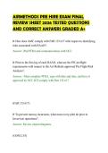 AIRMETHODS PRE HIRE EXAM FINAL &NewLine;REVIEW SHEET 2026 TESTED QUESTIONS &NewLine;AND CORRECT ANSWERS GRADED A&plus;