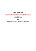 Community & Public Health Nursing &lpar;10th Ed&period;&rpar; &ndash; Rector Test Bank