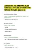 AIRMETHODS PRE HIRE EXAM STUDY &NewLine;GUIDE 2026 UPDATED QUESTIONS WITH &NewLine;VERIFIED ANSWERS GRADED A&plus;