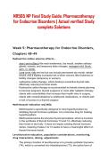 NR565 NP Final Study Guide&colon; Pharmacotherapy for Endocrine Disorders &vert; Actual verified Study complete Solutions