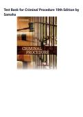 Test Bank for Criminal Procedure 10th Edition by Samaha&period;