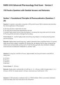 NURS 5334 Advanced Pharmacology Final Exam - Version 2&NewLine;150 Practice Questions with Detailed Answers and Rationales