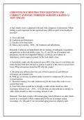 GERONTOLOGY HESI PRACTICE QUESTIONS AND &NewLine;CORRECT ANSWERS &lpar;VERIFIED&rpar; ALREADY GRADED A&plus; &NewLine;NEW UPDATE