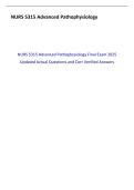 Pathophysiology final exam New Versions 2026 