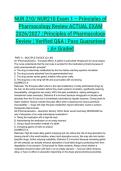 NUR 210&sol; NUR210 Exam 1 &ndash; Principles of Pharmacology Review ACTUAL EXAM 2026&sol;2027 &vert; Principles of Pharmacology Review &vert; Verified Q&A &vert; Pass Guaranteed - A&plus; Graded