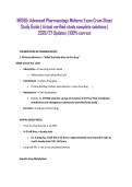 NR565&colon; Advanced Pharmacology Midterm Exam Cram Sheet Study Guide &vert; Actual verified study complete solutions &vert; 2026&sol;27 Updates &vert; 100&percnt; correct