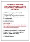 2026-2027 LATEST ARDMS SONOGRAPHY&NewLine;PRINCIPLES & INSTRUMENTATION &lpar;SPI&rpar;&NewLine;EXAM &vert; QUESTIONS WITH ANSWERS AND&NewLine;RATIONALES&NewLine;