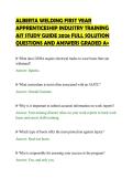 ALBERTA WELDING FIRST YEAR &NewLine;APPRENTICESHIP INDUSTRY TRAINING &NewLine;AIT STUDY GUIDE 2026 FULL SOLUTION &NewLine;QUESTIONS AND ANSWERS GRADED A&plus;