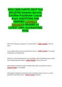 WGU C845 FedVTE SSCP Test &lpar;ISC&rpar;2&lpar;TM&rpar; Systems Security Certified Practitioner Course EXAM QUESTIONS AND VERIFIED CORRECT ANSWERS GRADED A&plus; -LATEST 2026-2027- 100- GUARANTEED PASS&period;docx&NewLine;&NewLine;