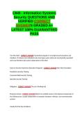 C845 - Information Systems Security EXAM QUESTIONS AND VERIFIED CORRECT ANSWERS GRADED A&plus; -LATEST 2026-2027- 100- GUARANTEED PASS&period;docx&NewLine;&NewLine;