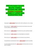  GU C845 Information SysteWGU C845 FedVTE SSCP Test &lpar;ISC&rpar;2&lpar;TM&rpar; Systems Security Certified Practitioner Course&semi;SET1- 4 SSCP practice WGU C845 QUESTIONS &semi;C845 Information Systems Security&colon; Chapter 1&semi;C845 - Information Systems Security &semi;C845 Practice 4 EXAM 