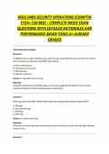 WGU D483 SECURITY OPERATIONS &lpar;COMPTIA CYSA&plus; CS0-003&rpar; &ndash; COMPLETE MOCK EXAM QUESTIONS WITH DETAILED RATIONALES AND PERFORMANCE-BASED TASKS A&plus; ALREADY GRADED