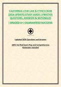 CALIFORNIA LCSW LAW & ETHICS EXAM &lpar;CA L&E&rpar; 2026 UPDATE STUDY GUIDE &vert; PRACTICE QUESTIONS&comma; ANSWERS & RATIONALES