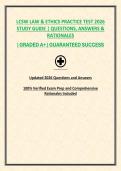 LCSW LAW & ETHICS PRACTICE TEST 2026 STUDY GUIDE &vert; PRACTICE QUESTIONS&comma; ANSWERS & RATIONALES