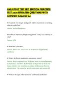 AMLS POST TEST 3RD EDITION PRACTICE &NewLine;TEST 2026 UPDATED QUESTIONS WITH &NewLine;ANSWERS GRADED A&plus;