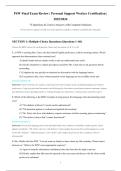 PSW Final Exam Review &ndash; Personal Support Worker Certification &vert; 2025&sol;2026 &ndash; 75 Questions & Correct Answers with Complete Solutions