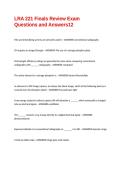 LRA 221 Finals Review Exam Questions and Answers