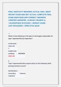 FINAL WESTCOTT MICROBIO ACTUAL 2026 &vert;&vert; MOST &NewLine;RECENT EXAM 2026-2027 ACTUAL COMPLETE REAL  &NewLine;EXAM QUESTIONS AND CORRECT ANSWERS &NewLine;&lpar;VERIFIED ANSWERS&rpar;  ALREADY GRADED A&plus;                     &NewLine;&vert; GUARANTEED SUCCESS&excl;&excl; &vert; NEWEST EXAM &vert;               &NewLine;JUST RELEAS