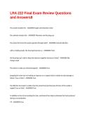 LRA 222 Final Exam Review Questions and Answers