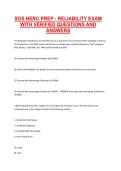 SOS NERC Prep &ndash; Reliability Exam with Verified Questions and Answers for Certification Preparation
