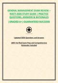 GENERAL MANAGEMENT EXAM REVIEW - NOCTI 2026 STUDY GUIDE &vert; PRACTICE QUESTIONS&comma; ANSWERS & RATIONALES