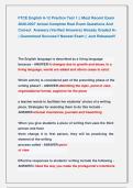 FTCE English 6-12 Practice Test 1 &vert;&vert; Most Recent Exam &NewLine;2026-2027 Actual Complete Real Exam Questions And &NewLine;Correct  Answers &lpar;Verified Answers&rpar; Already Graded A&plus; &NewLine;&vert; Guaranteed Success&excl;&excl; Newest Exam &vert;&vert; Just Released&excl;&excl; 