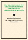 INTRO TO BUSINESS FINAL EXAM STUDY GUIDE 2026 &vert; PRACTICE QUESTIONS&comma; ANSWERS & RATIONALES