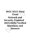 NETWORK AND SECURITY &lpar;WGU D315&rpar; FINAL EXAM QUESTIONS AND ANSWERS