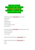 SOD Year 9 EXAM QUESTIONS AND VERIFIED CORRECT ANSWERS GRADED A&plus; -LATEST 2026-2027- 100- GUARANTEED PASS&period;docx&NewLine;&NewLine;