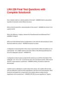 LRA 226 Final Test Questions with Complete Solutions