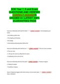 SOD Year 7&comma; 8 and EXAM QUESTIONS AND VERIFIED CORRECT ANSWERS GRADED A&plus; -LATEST 2026-2027- 100- GUARANTEED PASS&period;docx&NewLine;&NewLine;