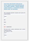 GSEC EXAM &vert;&vert; MOST RECENT EXAM 2026-2027 &NewLine;ACTUAL COMPLETE REAL EXAM QUESTIONS AND &NewLine;100&percnt; CORRECT ANSWERS  &lpar; VERIFIED ANSWERS&rpar; &NewLine;ALREADY GRADED A&plus; &vert; GUARANTEED SUCCESS&excl;&excl;                     &NewLine;NEWEST EXAM &vert; JUST RELEASED&excl;&excl;