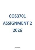 COS3701 Assignment 2 Answers 2026