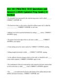 ASA 101 PRACTICE TEST Questions and&NewLine;Answers &vert; 2026 Updated Prep Guide &vert; A&plus;&NewLine;Verified