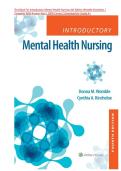 Introductory Mental Health Nursing 4th Edition Womble Kincheloe Test Bank &vert; ISBN-13978-1975103781 &vert; All Chapters 