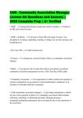 CAM - Community Association Manager&NewLine;License GA Questions and Answers &vert;&NewLine;2026 Complete Prep &vert; A&plus; Verified