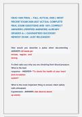 HEAS 1000 FINAL &ndash; FALL ACTUAL 2026 &vert;&vert; MOST &NewLine;RECENT EXAM 2026-2027 ACTUAL COMPLETE                   &NewLine;REAL EXAM QUESTIONS AND 100&percnt; CORRECT &NewLine;ANSWERS &lpar;VERIFIED ANSWERS&rpar; ALREADY              &NewLine;GRADED A&plus; &vert; GUARANTEED SUCCESS&excl;&excl;                     &NewLine;NEWEST E